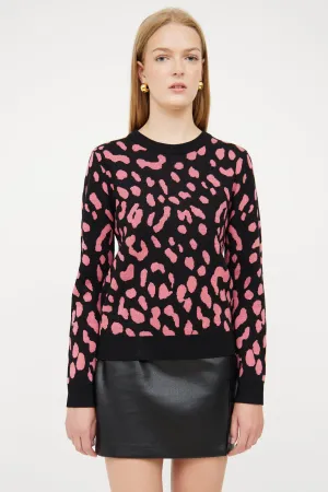 Black & Pink Patterned Sweater