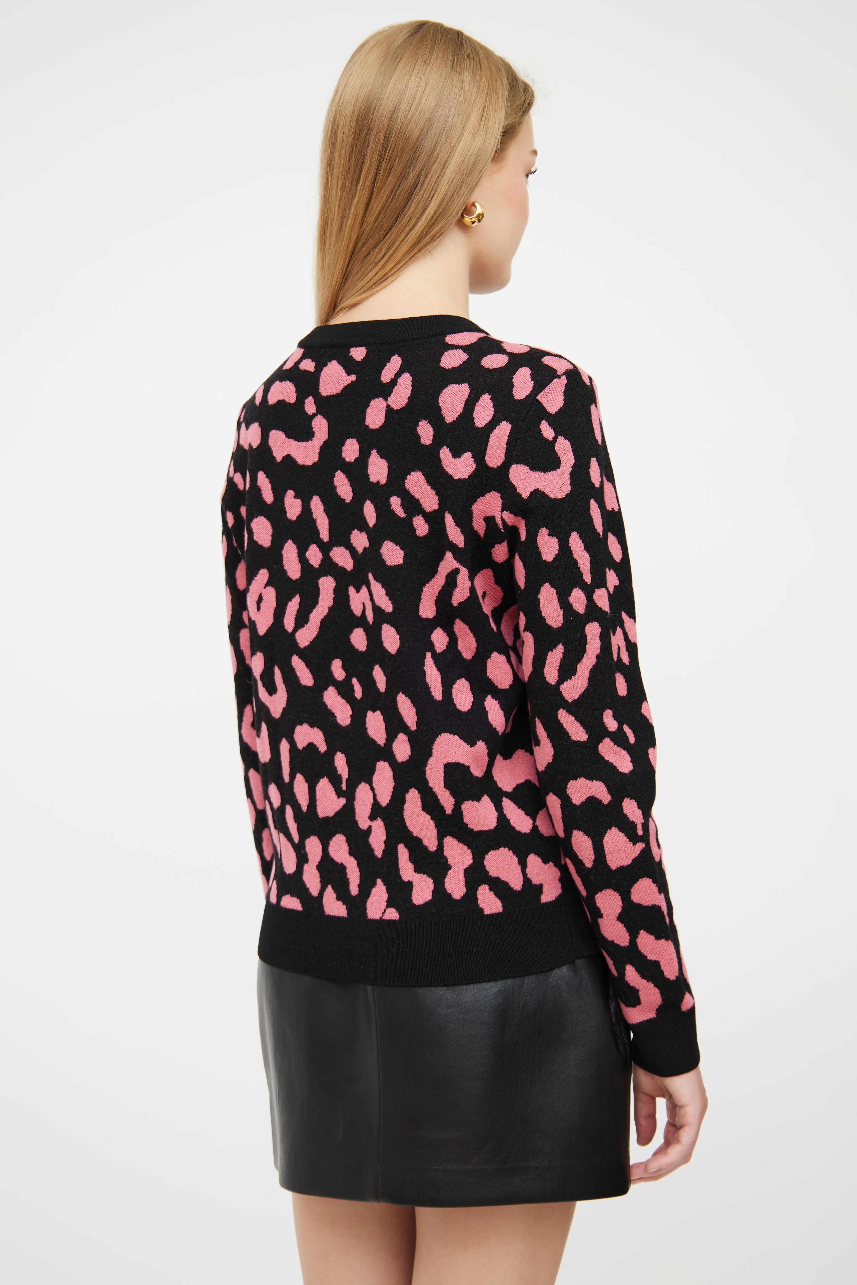 Black & Pink Patterned Sweater