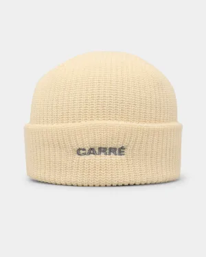 Carré Motion Knitted Beanie Off White