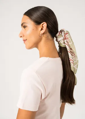 Floral Silk Square Scarf  patterned (PROMENADE)