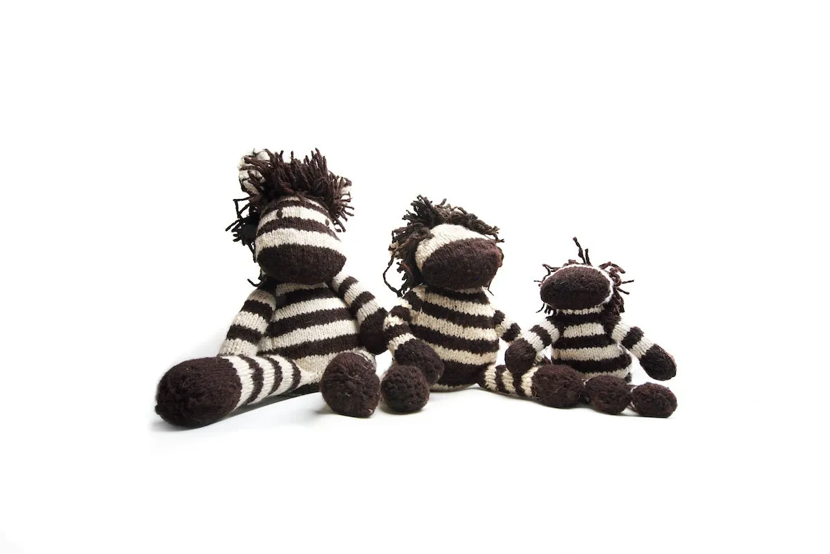 Hand Knitted Small Safari Zebra