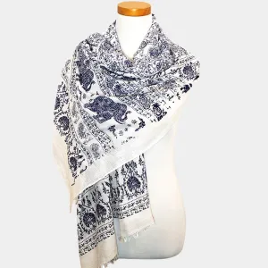 iLLASPARKZ Elephant Patterned Scarf