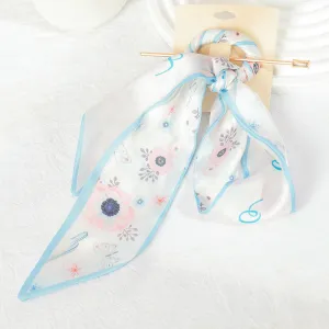 iLLASPARKZ Flower Patterned Silky Scarf Hair Stick / Hair Pin