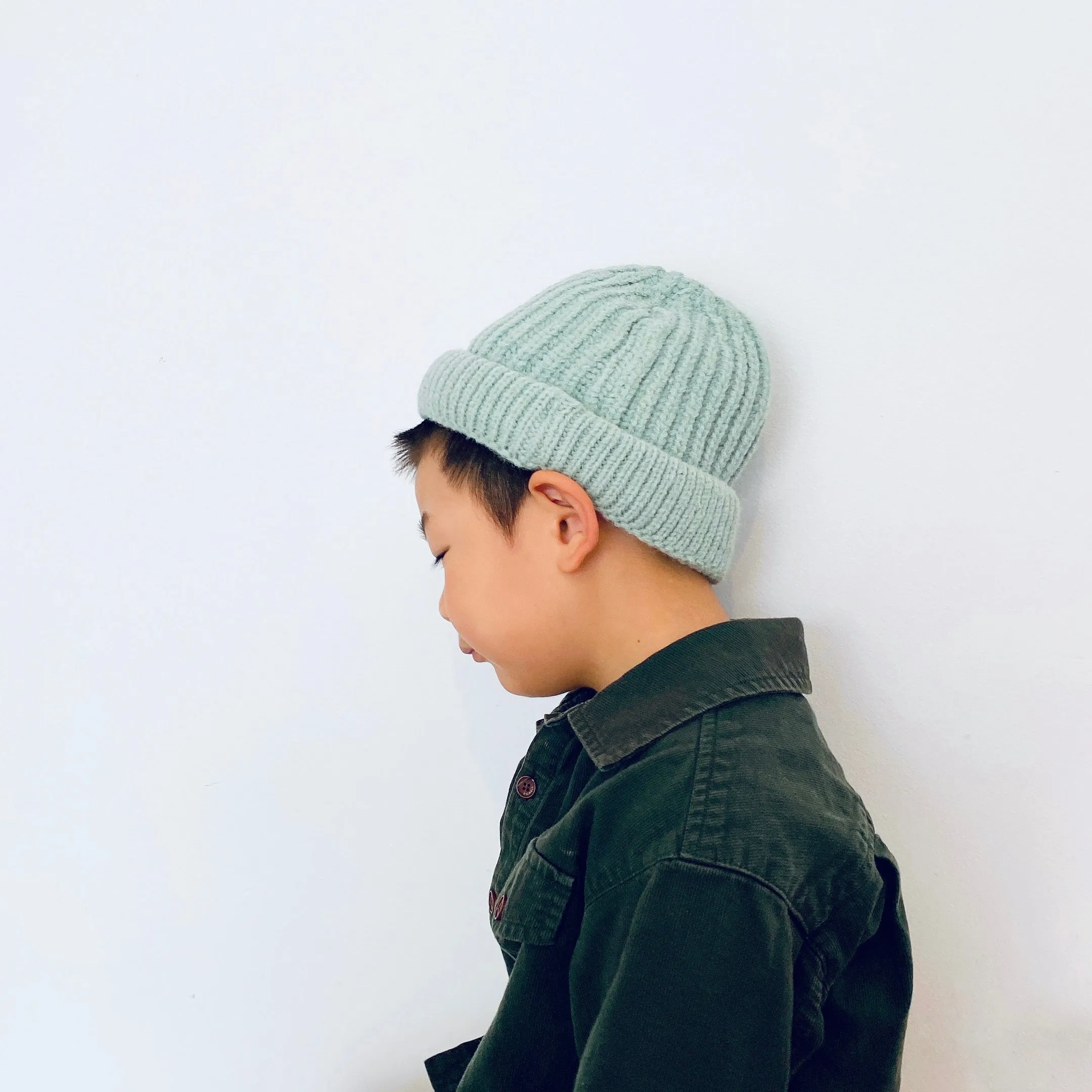 Kids Knitted Beanie (Blue)