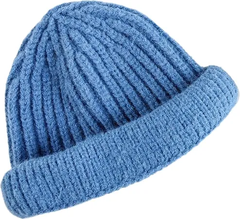 Kids Knitted Beanie (Blue)