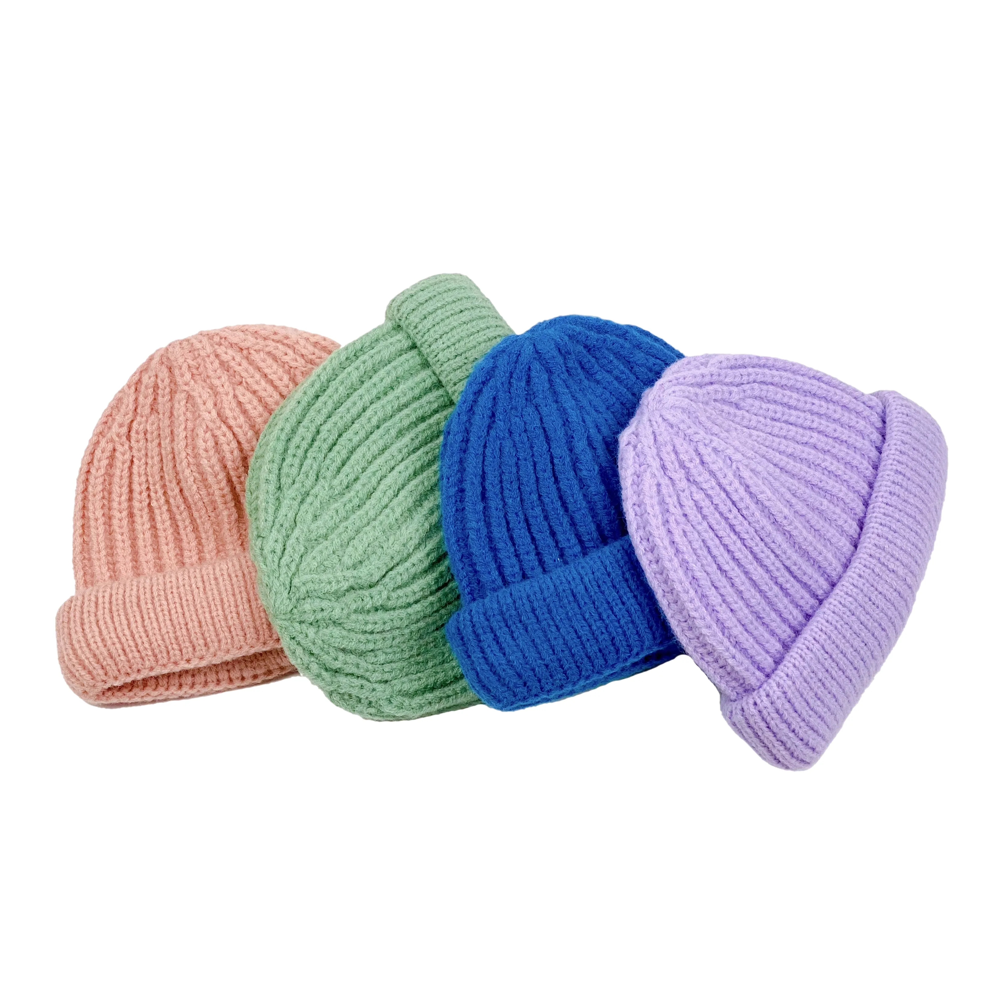 Kids Knitted Beanie (Pink)