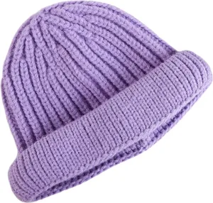 Kids Knitted Beanie (Purple)