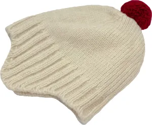 Knitted Pom Pom Beanie (Creamy White)