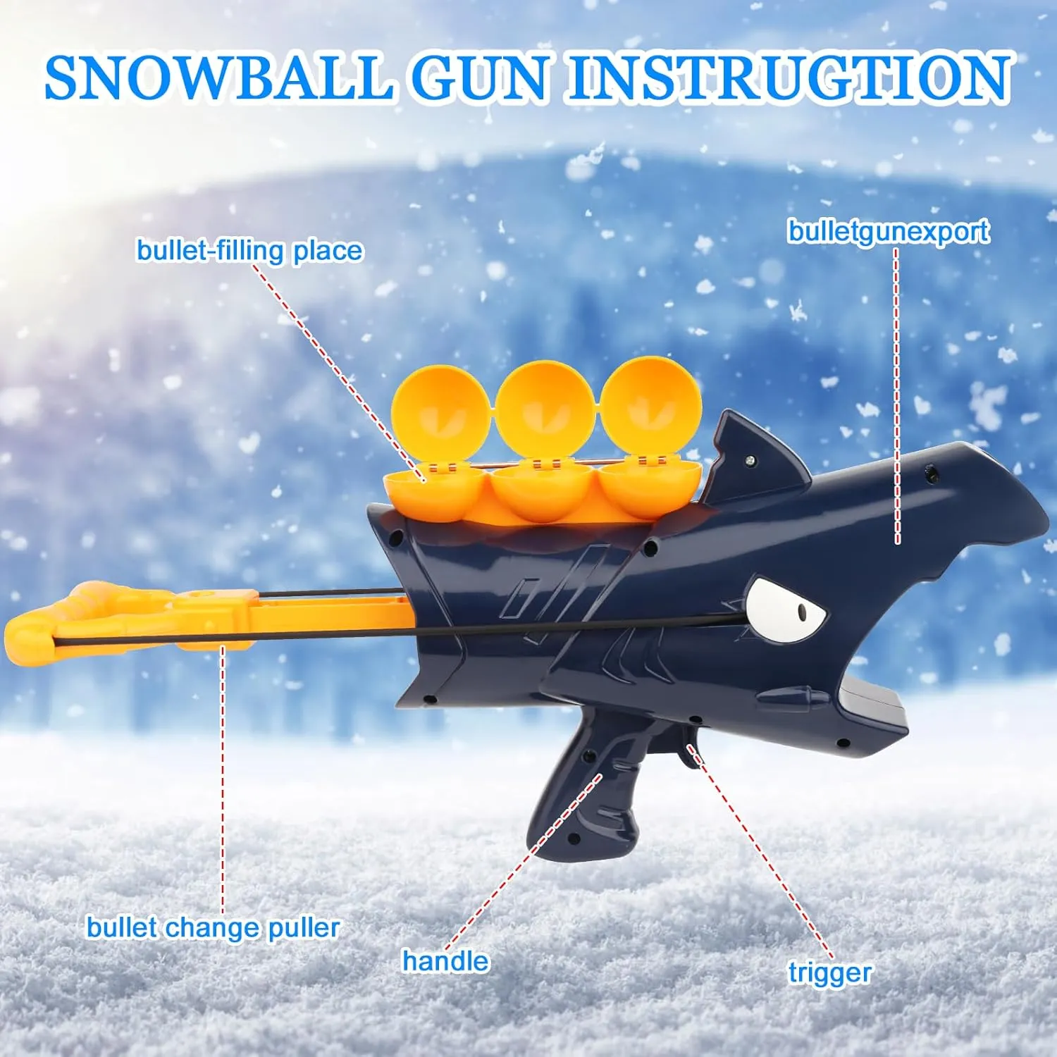 Last Day Sale 49% OFF2024 Shark Snowball Launcher