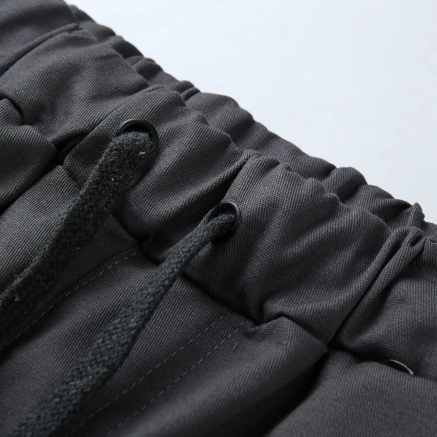 Mens Workout Cargo Sweatpants Heavyweight Fleece Cargo Sweatpants Stretch Elastic Waist Baggy Workout Jogger Pants