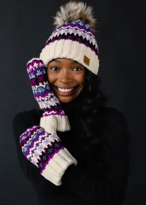 Patterned Pom Hat