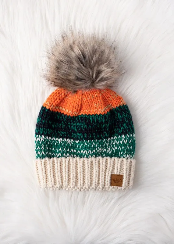 Patterned Pom Hat