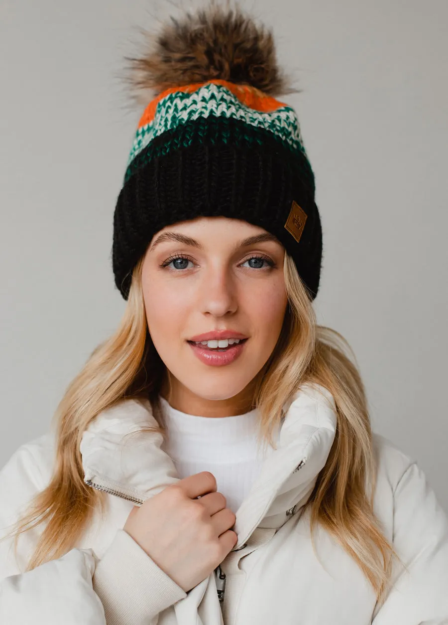 Patterned Pom Hat