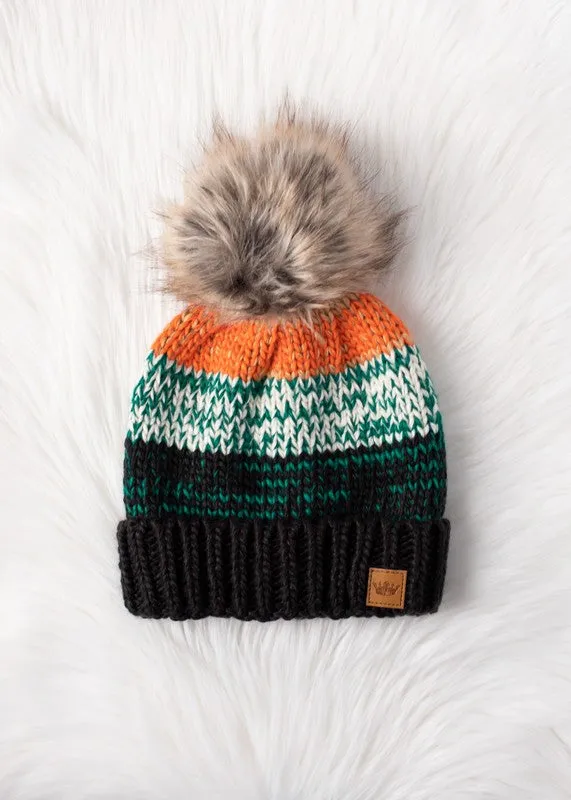 Patterned Pom Hat