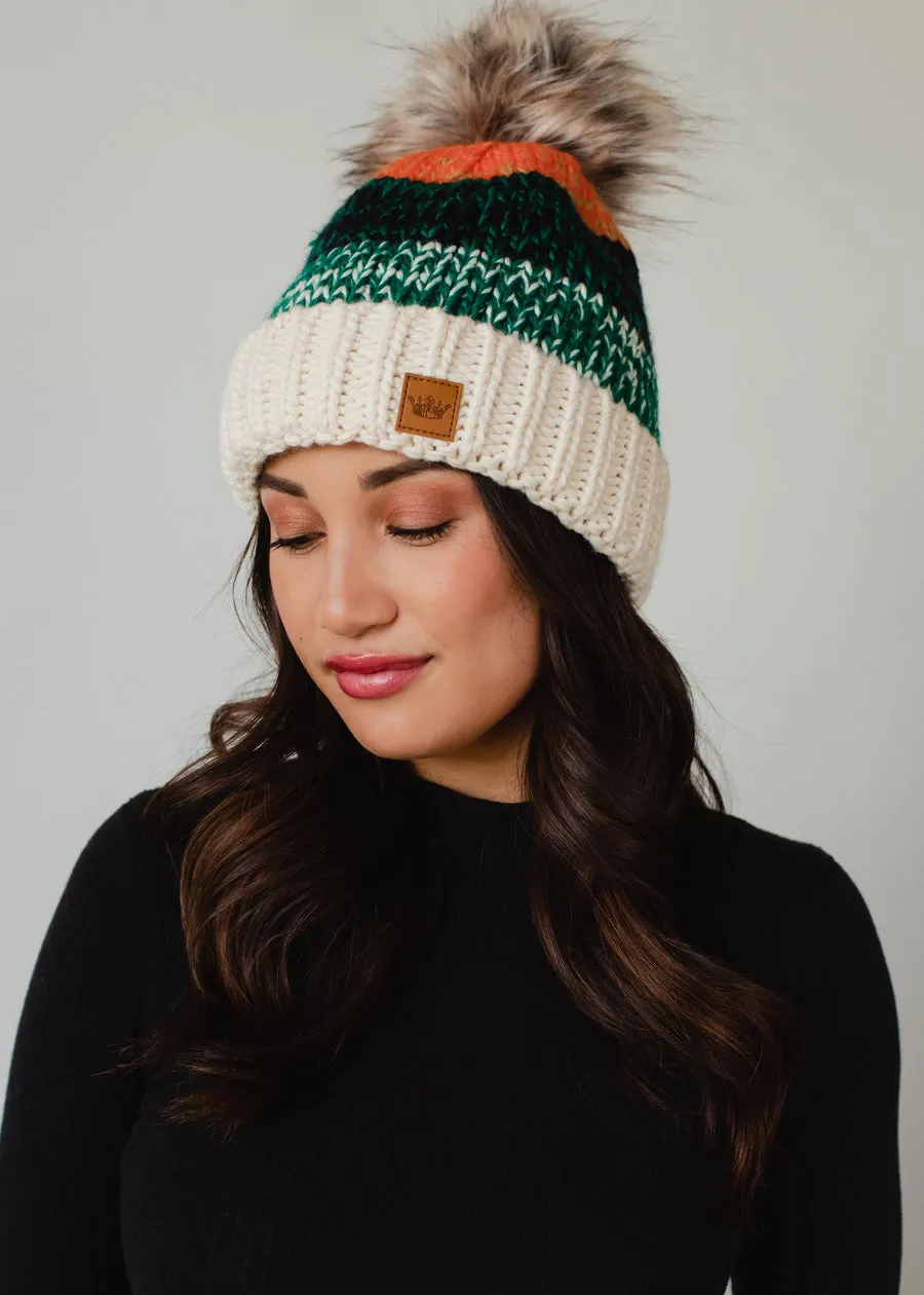 Patterned Pom Hat