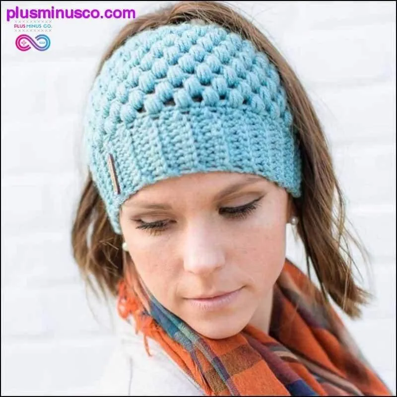 Ponytail Hat For Women - Knitted Stylish Hat Ladies Fashion