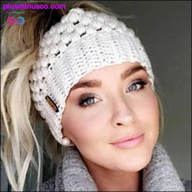 Ponytail Hat For Women - Knitted Stylish Hat Ladies Fashion