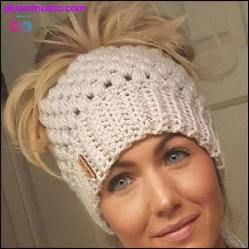 Ponytail Hat For Women - Knitted Stylish Hat Ladies Fashion