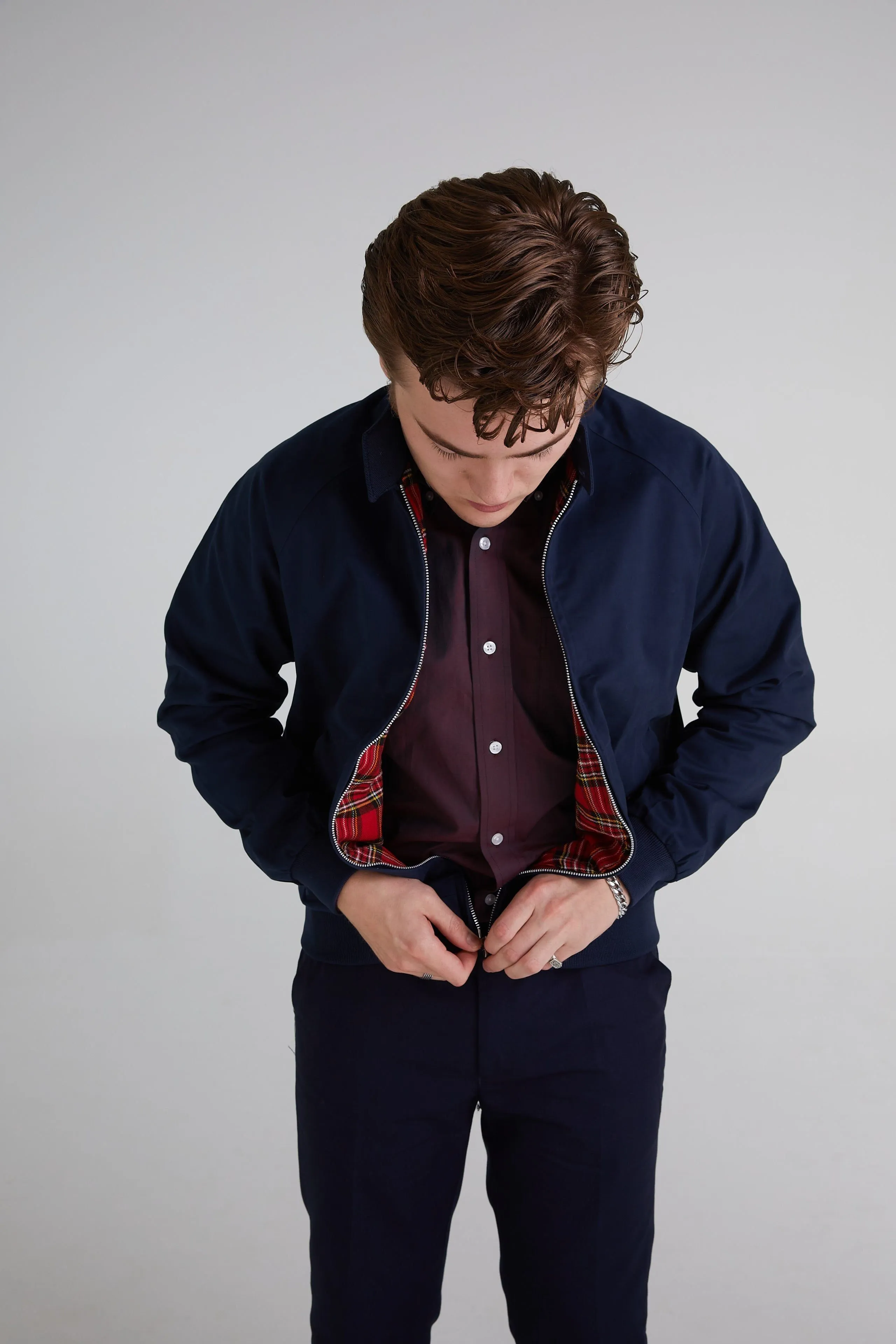 Real Hoxton - Men's Dark Navy - Harrington Jacket